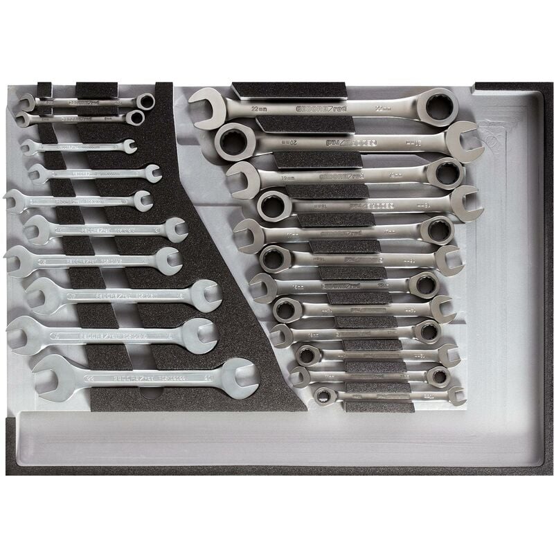 R22350006 Set di chiavi combinate a cricchetto 1/1...