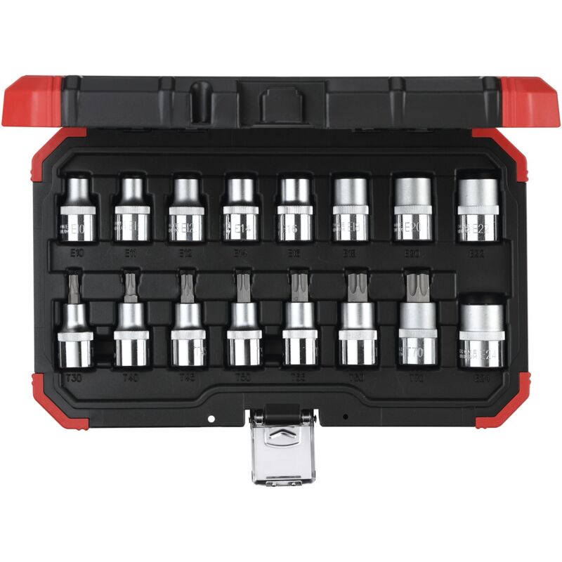 Red 3300009 - Jeu de clés enfichables 1/2 tx E10-24T30-70 16 pcs , R68003016 - Gedore