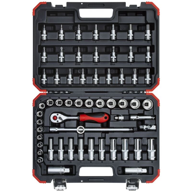 Red 3300054 - Jeu de clés à douille 3/8 SW6-24mm 59 pcs , R59003059 - Gedore