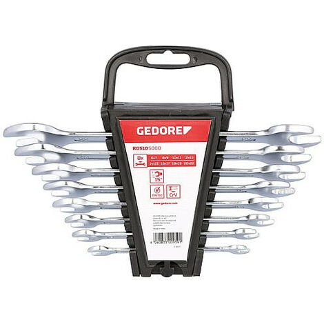GEDORE double cliquet 8 pièces 6 x 7-20 x 22 mm DIN