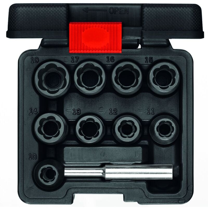 Red 3300034 - Extracteur de rainures en spirale 1/2 SW10-19mm 10 pcs. , R68003010 - Gedore