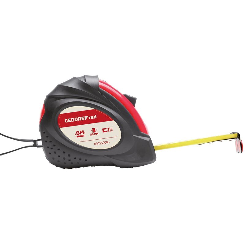 

Gedore Red Cinta Métrica, Cinta Medidora, 8 M, Clase De Precisión Ii, Magnética, Recogida Automática De La Cinta, Con Clip De Me