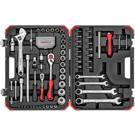 Gedore Red Steckschlüsselsatz 97-teilig Steckschlüssel Koffer 1/4" + 1/2"