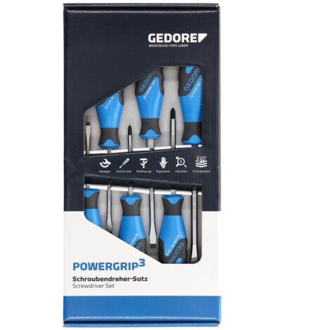 Gedore SK 2154 - Set cacciavite con cappuccio a prova di impatto, 6 pezzi