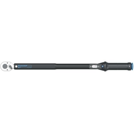 Gedore Torcoflex Drehmomentschlüssel, 1/2 Zoll, 60-300 Nm, Mit Umschaltknarre, Stahlrohr, Schwarz/Blau