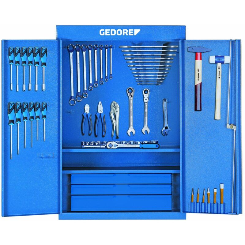 Image of Werkzeugsortiment UNIVERSAL mit Schrank 100-teilig Gedore