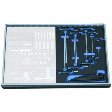 Gedore Winkelschraubendreher-Satz in Check-Tool-Modul, 17-tlg.
