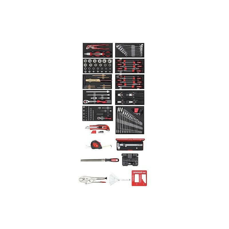 Gedore - Kit outils red 166 pcs dans module en mousse