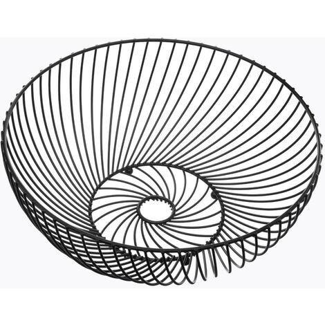 Gedrehter papierkorb aus metall 30cm schwarz - 5five