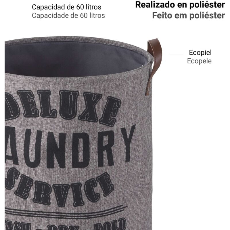 10380800300 vintage Cesto de Ropa Gris - ref: 10380800300 - Gedy