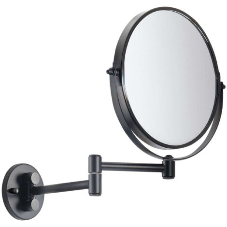GEDY 21041400000 Espejo Aumento Pared Negro Mate - ref: 21041400000