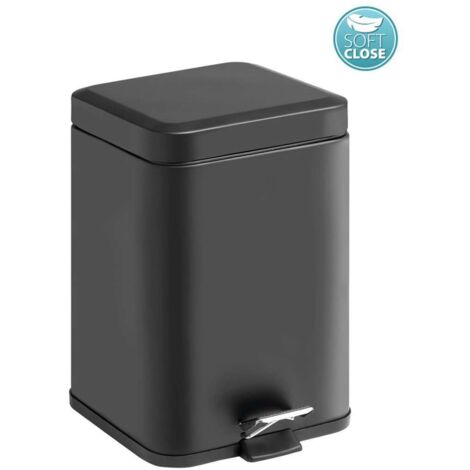 GEDY 23091400000 Papelera 5 Litros Negro Mate - ref: 23091400000