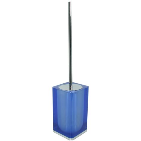 Gedy 7333-05 Iceberg wc colore Blu, Misure 47X10X10 CM & 1,41 KG, scopino da appoggio in Resina resistente di alta qualità, Anni di garanzia 2, Design Castiglioni&Morelli, prodotto fatto a mano, Unica