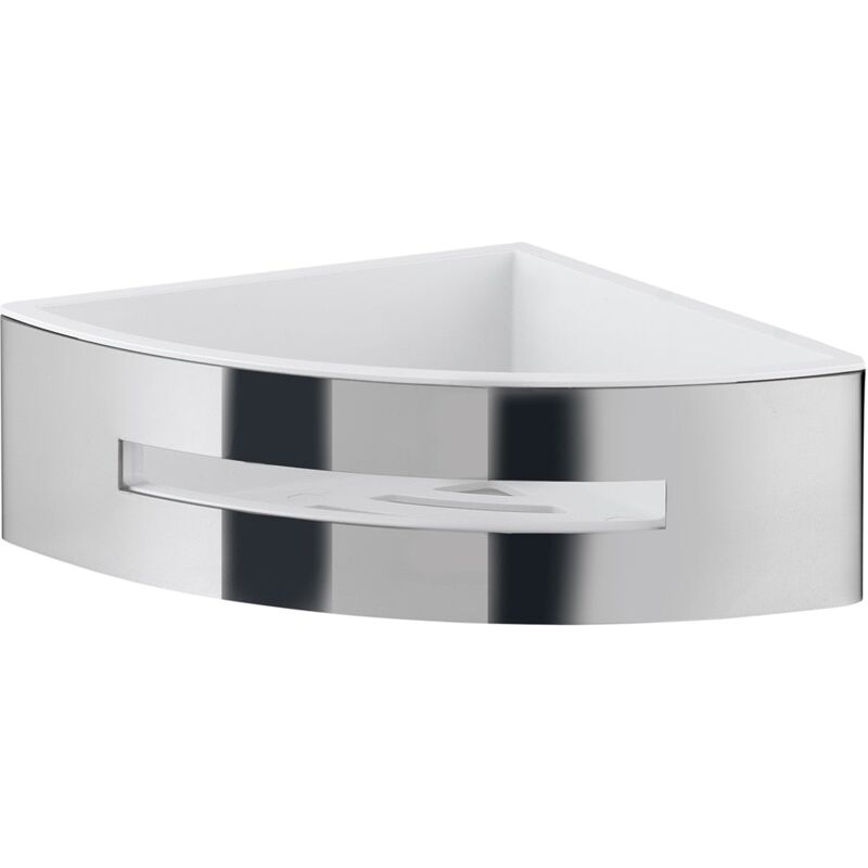 77802300000 poseidon Portaobjetos Angular Cromo Blanco - ref: 77802300000 - Gedy