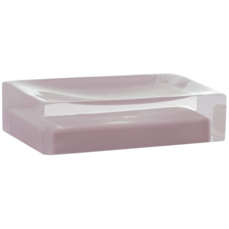 GEDY  Auckland Porta Sapone in Resina Colore Rosa, Dimensioni 3 x 11 x 7 cm e Peso 0,15 kg