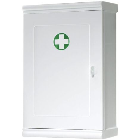 Gedy Bianco, Chiave Colore, Dimensioni 39,5X25X12,5 CM & 0,986 kg, armadietto Farmacia da Muro in ABS, Anni di Garanzia 2, Design R&S, Unica
