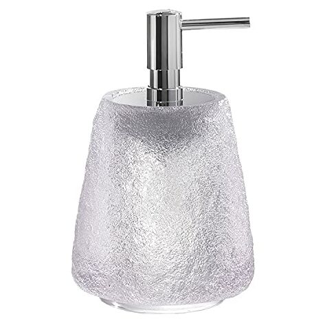 Gedy Dispenser Porta Sapone Cromato Con Dispenser Satinato Con Pompetta Cromata In Resina Da Appoggio G-Antares 