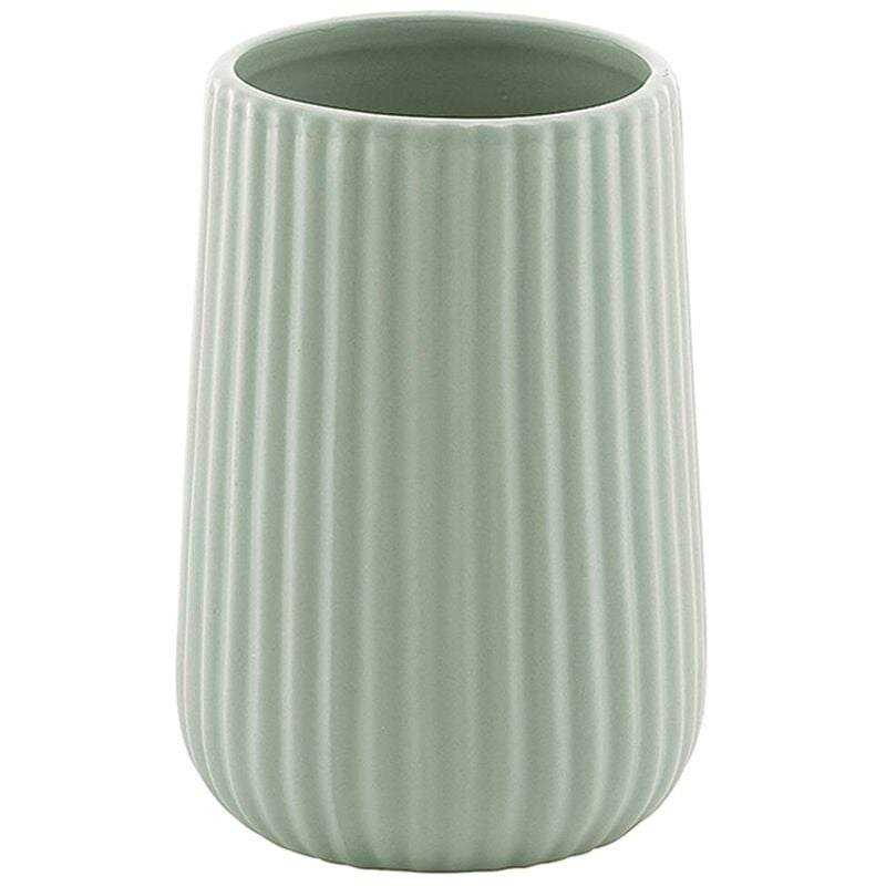 Verde Menta, G-Marika, Bagno, Porta spazzolino in Ceramica, Design r&s, Misure 11,6X8X8 cm, 2 Anni di Garanzia, Unica - Gedy