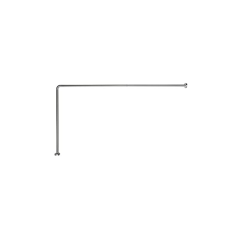 Cadre de rideau de douche d'angle chromé. dimensions : 80 x 170 cm. longueur des tuyaux rétractables. convient aux rideaux - Gedy