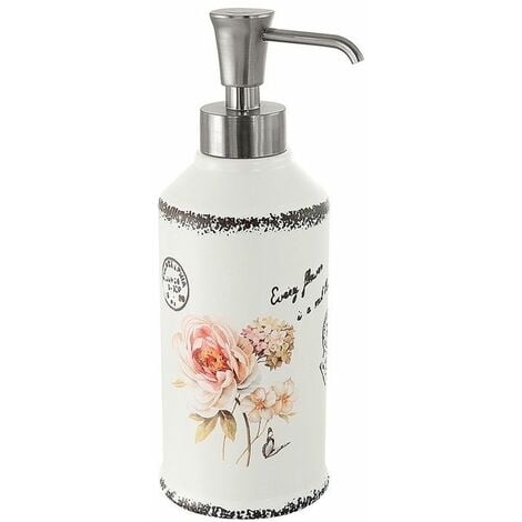 Set 2 accessori appoggio dispenser e portaspazzolini con fiori - Clothilde  di Gedy