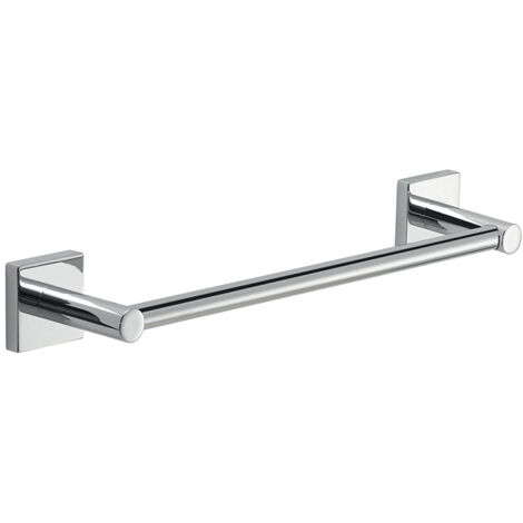 Gedy Fuji Portasciugamani bagno, Portasciugamani da parete, Porta asciugamani adesivo, Portasciugamani senza trapano, 34,1 x 6,9 x 4,7, Cromo, Acciaio Inox AISI 304
