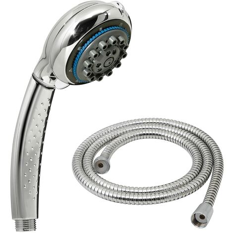 Gedy G-Speedy 00, Doccetta Universale con 8 getti Cromo, Soffione Flessibile 150 cm con Finitura cromata, 2 Anni di Garanzia, Filtro Doccia Incluso, Unica