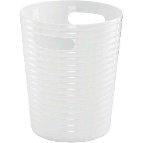 GEDY Glady, Cestino bagno Bianco, Gettacarta in Resine termoplastiche di alta qualità, Misure 25,4 x 21,1 x 21,1 cm, 2 Anni di garanzia, Design: R&S Gedy
