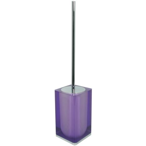 GEDY Iceberg Scopino wc colore Lilla, Misure 47X10X10 CM & 1,41 KG, scopino da appoggio in Resina resistente di alta qualità, Anni di garanzia 2, Design Castiglioni&Morelli, prodotto fatto a mano
