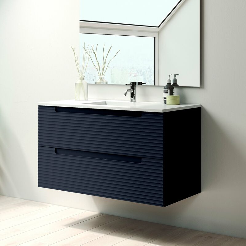 

VISOBATH KYOTO Mueble+Lavabo Azul Navy - Medida: 80 CM