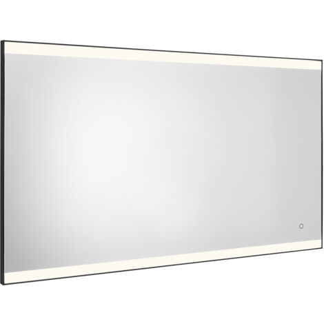 GEDY Jeff specchio 110X80 cm con luci a led, bordo sabbiato e cornice in pvc nero matt codice prod: 000033041400000