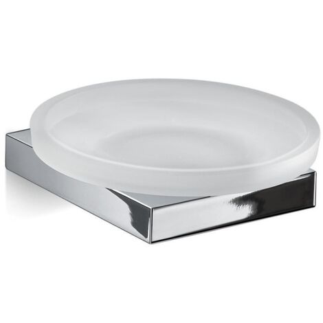 GEDY Lanzarote porta sapone a parete cromato con base in vetro satinato codice prod: 0000A3111300000