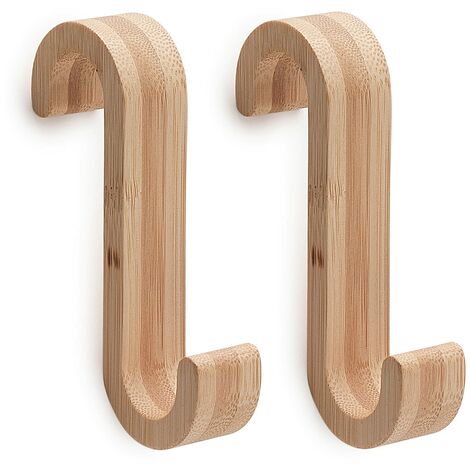 Appendiabiti porta 3 appendini Bamboo bianco - DCasa per 9,25 €