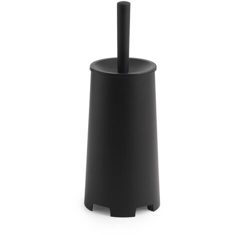 GEDY  Oscar Scopino WC colore Nero in Resina Termoplastica, Dimensioni 35 x 13 x 13 cm e Peso 0,396 kg