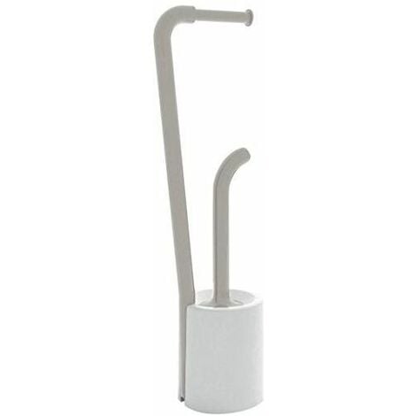 Gedy Piantana Portarotolo Wendy Bianco/Tortora Chiaro Resina 69,8x20,4x16 Cm