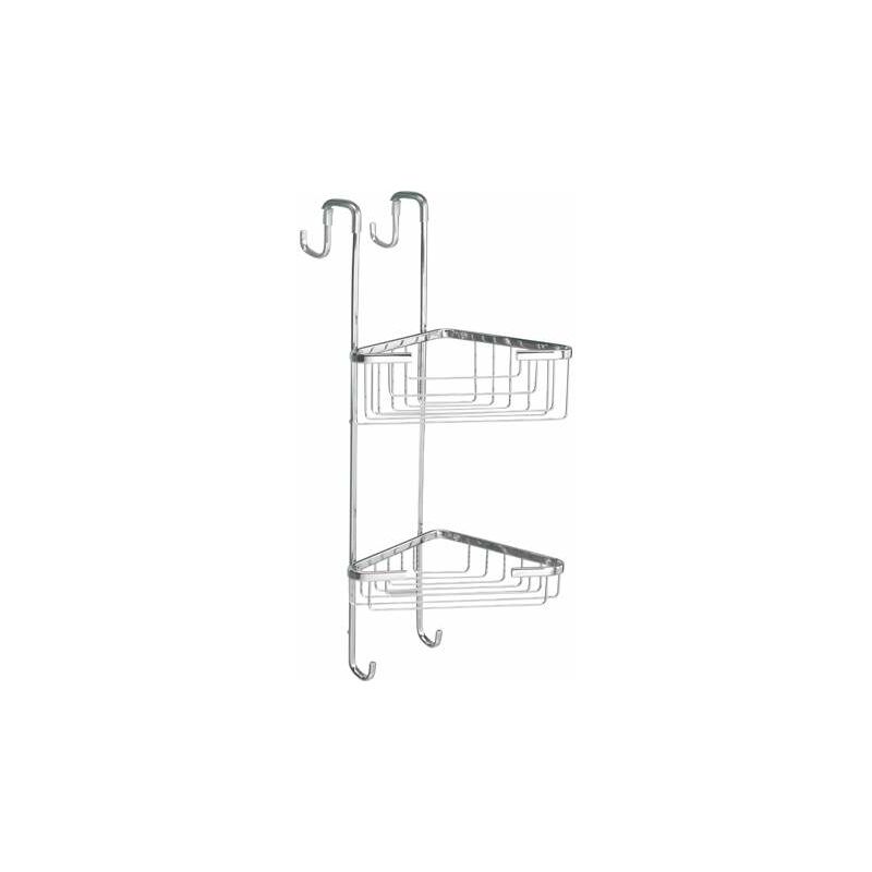 

Portaobjetos de esquina 2 bandejas para cabina de ducha