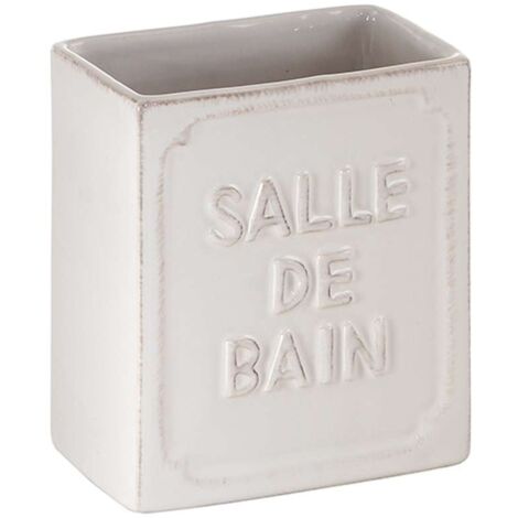 GEDY Portaspazzolini Vivienne Bianco