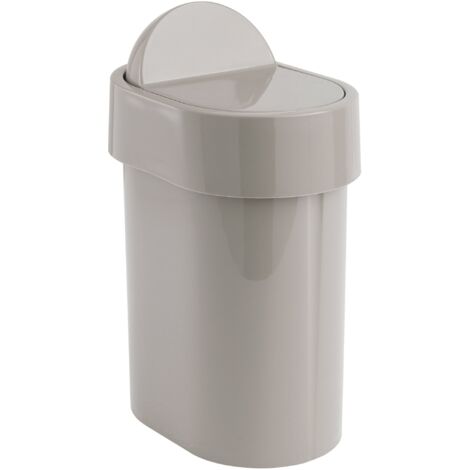 GEDY POUBELLE AVEC COUVERCLE BASCULANT, RÉSINE THERMOPLAST, BEIGE, 15 X 21 X 34 CM 800966