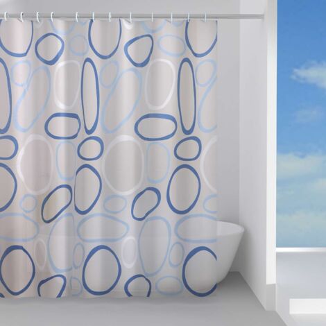 Gedy Rideau de Douche Pvc Vinyle Peva G-Pebbles Pvc 200x180x0,1 Cm