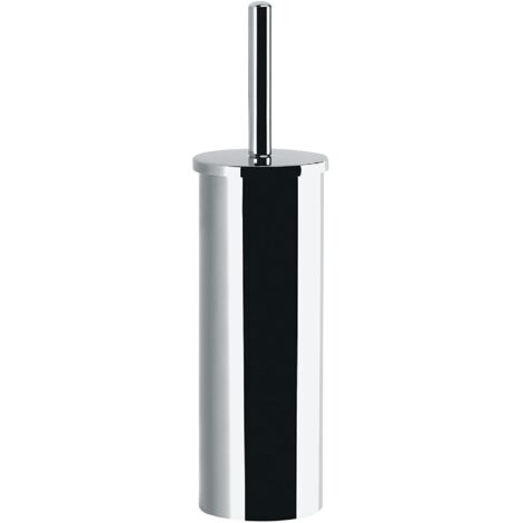 GEDY  Scopino WC Tonga, Scopettino Bagno da Terra in Acciaio Inox e Cromall, Cromato, 9,1x9,1x37,7cm