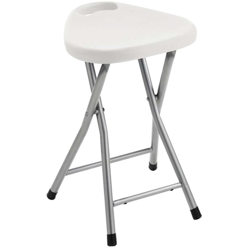 Aqualine White Line - Tabouret de salle de bain pliant, 30x47x29 cm, blanc CO75