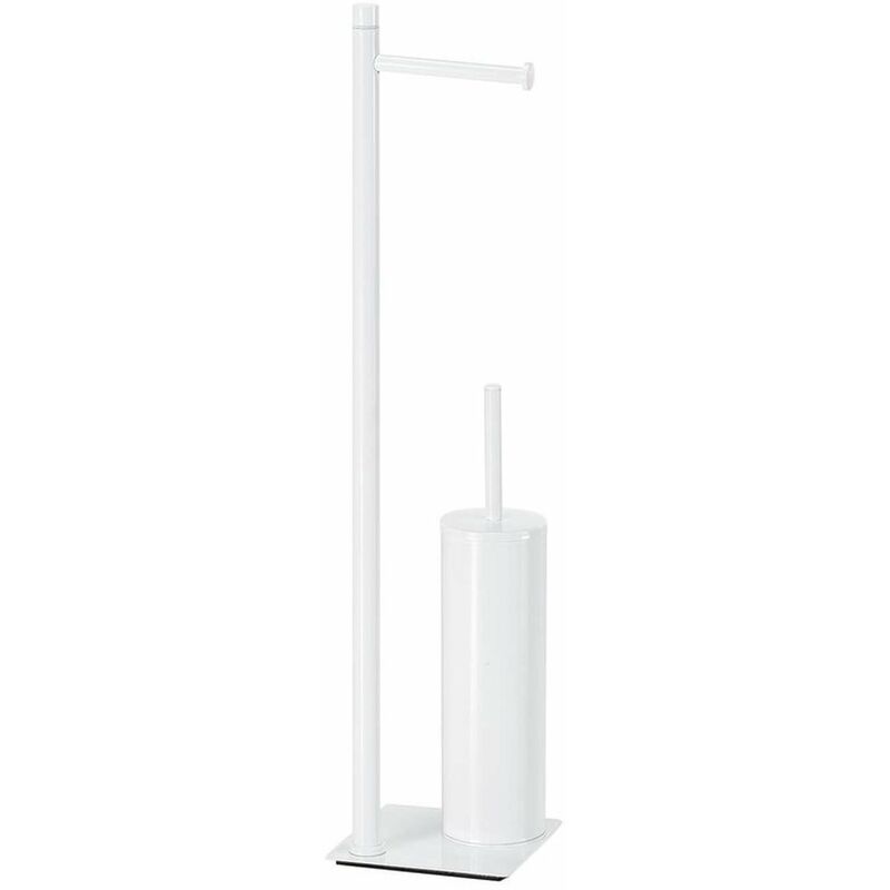 Sapho Gedy Trilly - Porte-papier toilette et brosse wc, à poser, blanc mat TR3222