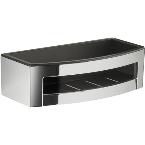 GEDY Zante porta oggetti doccia rettangolare a parete nero cromato codice prod: 0000A7184300000