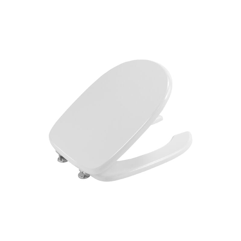 Gedy - Abattant wc Mod.4009 handicape' en mdf avec laquage e'poxy et charnie'res en laiton chrome' 36,5x45,5x6 cm abattant wc blanc
