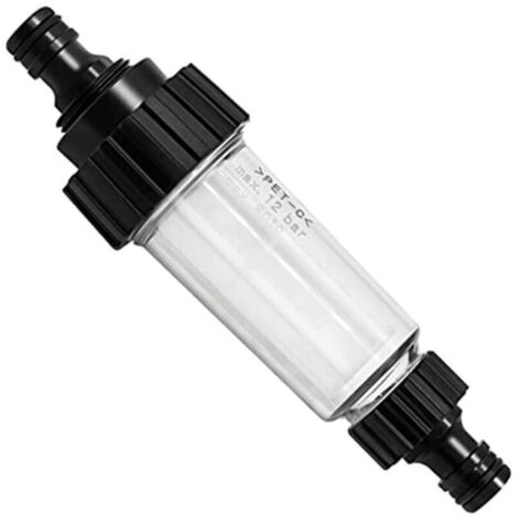 Geeignet für Gartenschlauchfilter, Hochdruckfilter für Kärcher mit Filterpatrone für alle Reiniger mit 3/4"-Wasseranschluss (schwarz)