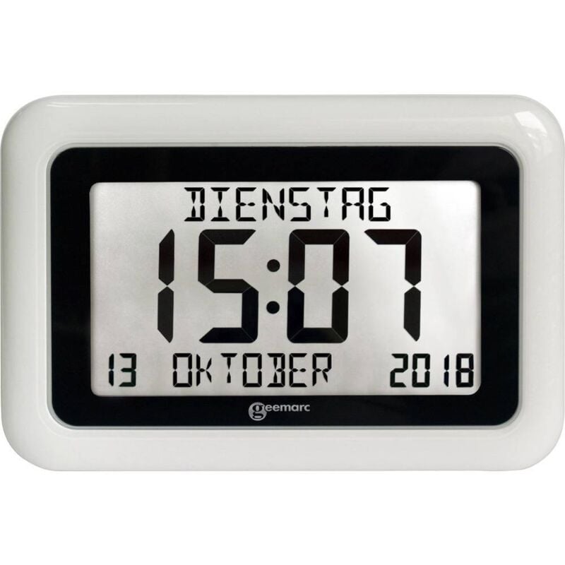 1558322 à quartz Horloge radiopilotée blanc - Geemarc