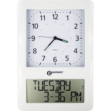 Geemarc VISO50WHVDE Radiocontrollato Orologio da parete Bianco