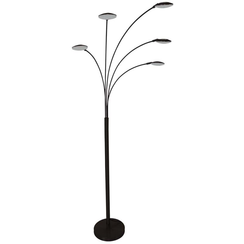 Lampadaire lampadaire lampe de chambre, lampadaire avec variateur de sol, verre métallique, noir, mat led 4,5 w 401 lm 3000K blanc chaud, LxLxH