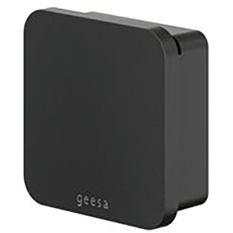 Geesa Handtuchhaken Wand - Topaz Badetuchhaken groß zum Bohren, schwarz matt