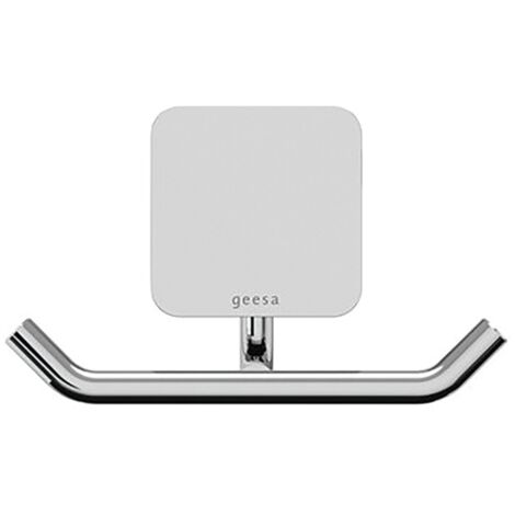 Geesa Handtuchhaken Wand Topaz doppelt Badetuchhaken zum Bohren, chrom