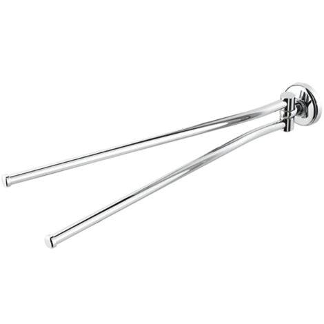 Geesa Handtuchhalter 2 armig Wand Topaz, Handtuchstange zweiarmig zum Bohren, chrom